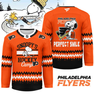 Philadelphia Flyers | Premium NHL Snoopy Perfect Smile Hockey Jersey