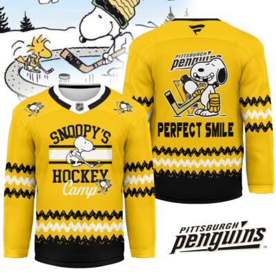 Pittsburgh Penguins | Premium NHL Snoopy Perfect Smile Hockey Jersey