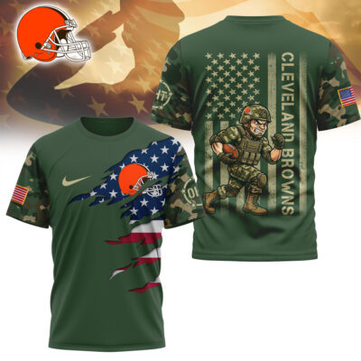 Cleveland Browns | Premium NFL Veteran Camo T-shirt - L