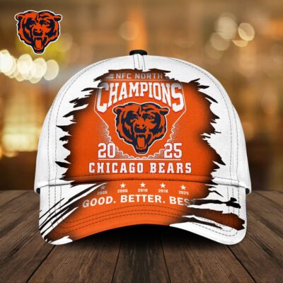 Chicago Bears | Premium NFL 2025 NFC North Champions Classic Cap - Orange