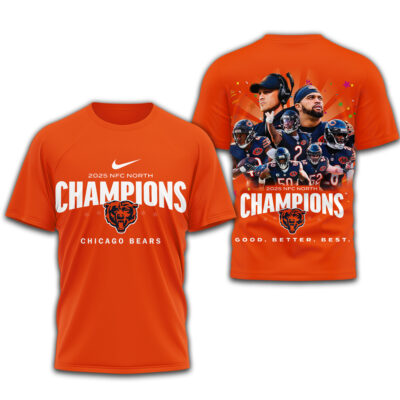 Chicago Bears | Premium NFL 2025 NFC North Champions 3D Shirt