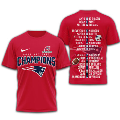 New England Patriots | Premium NFL 2025 AFC East Champions 3D Shirt