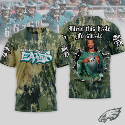 Philadelphia Eagles | Premium NFL Snoop Dogg Bless this hizzle fo shizzle 3D Shirt