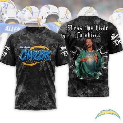Los Angeles Chargers | Premium NFL Snoop Dogg Bless this hizzle fo shizzle 3D Shirt