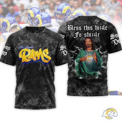 Los Angeles Rams | Premium NFL Snoop Dogg Bless this hizzle fo shizzle 3D Shirt