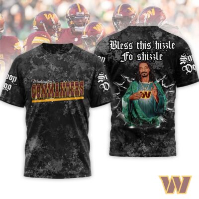 Washington Commanders | Premium NFL Snoop Dogg Bless this hizzle fo shizzle 3D Shirt