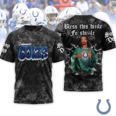 Indianapolis Colts | Premium NFL Snoop Dogg Bless this hizzle fo shizzle 3D Shirt