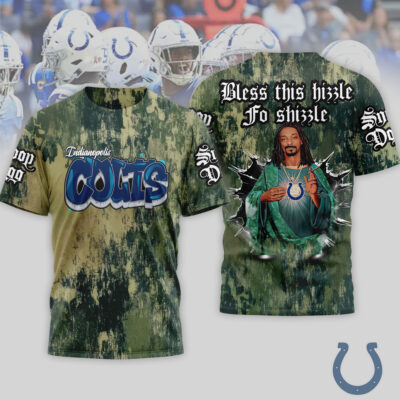 Indianapolis Colts | Premium NFL Snoop Dogg Bless this hizzle fo shizzle 3D Shirt