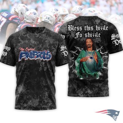 New England Patriots | Premium NFL Snoop Dogg Bless this hizzle fo shizzle 3D Shirt