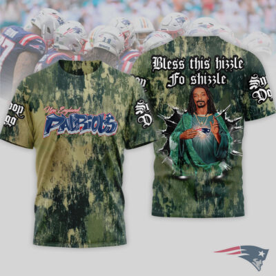 New England Patriots | Premium NFL Snoop Dogg Bless this hizzle fo shizzle 3D Shirt