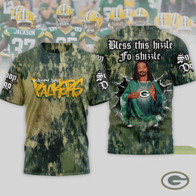 Green Bay Packers | Premium NFL Snoop Dogg Bless this hizzle fo shizzle 3D Shirt