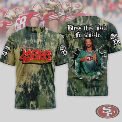 San Francisco 49ers | Premium NFL Snoop Dogg Bless this hizzle fo shizzle 3D Shirt