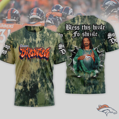 Denver Broncos | Premium NFL Snoop Dogg Bless this hizzle fo shizzle 3D Shirt