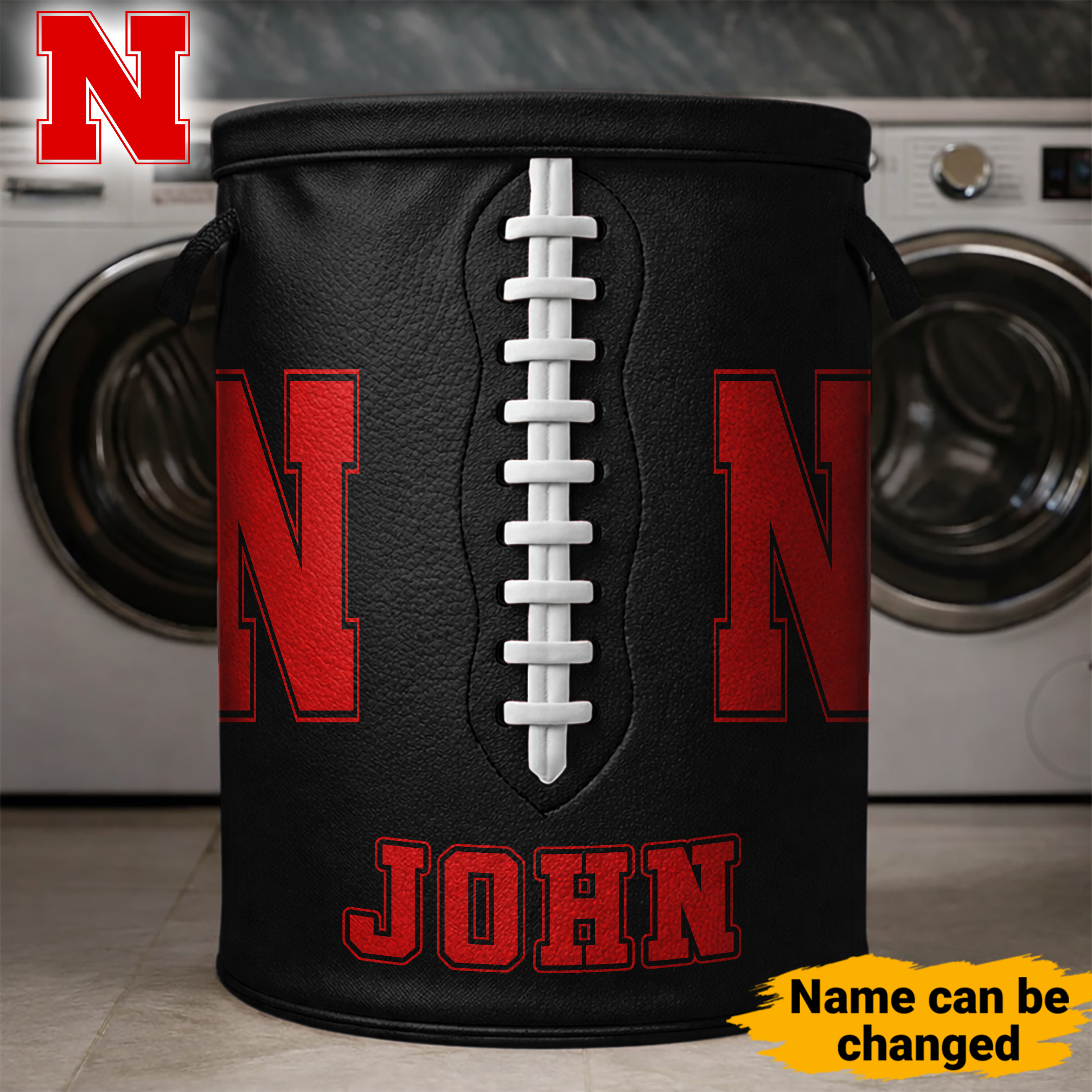 Nebraska Cornhuskers | Premium NCAA Personalized Clothes Hamper - Image 2