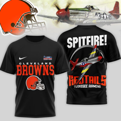 Cleveland Browns | Premium NFL Tuskegee Airmen 3D Shirt
