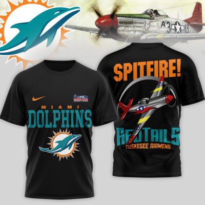 Miami Dolphins | Premium NFL Tuskegee Airmen 3D Shirt