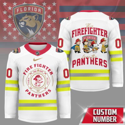Florida Panthers | Premium NHL Snoopy Firefighter Hockey Jersey