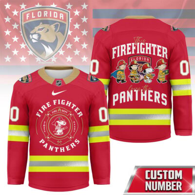 Florida Panthers | Premium NHL Snoopy Firefighter Hockey Jersey