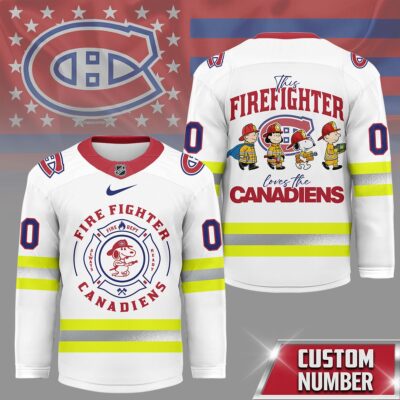 Montreal Canadiens | Premium NHL Snoopy Firefighter Hockey Jersey