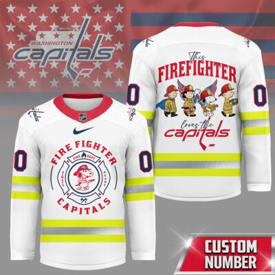 Washington Capitals | Premium NHL Snoopy Firefighter Hockey Jersey
