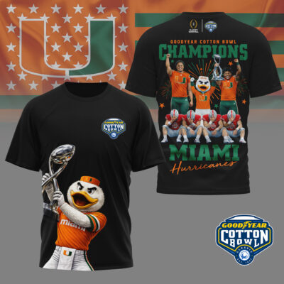 Miami Hurricanes | Premium NCAA Goodyear Cotton Bowl 3D Shirt