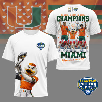 Miami Hurricanes | Premium NCAA Goodyear Cotton Bowl 3D Shirt