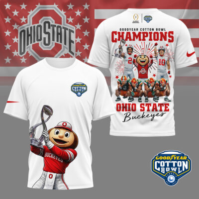 Ohio State Buckeyes | Premium NCAA Goodyear Cotton Bowl 3D Shirt