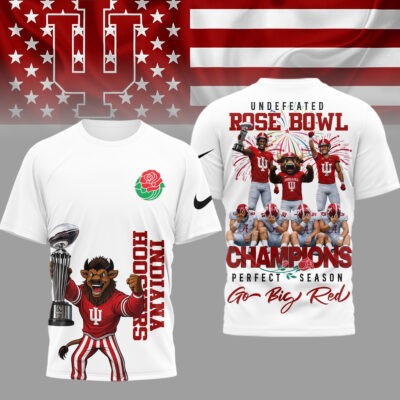 Indiana Hoosiers | Premium NCAA Rose Bowl Champions 3D Shirt