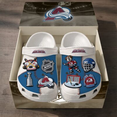 Colorado Avalanche | PREMIUM NHL CLOGS WITH CHARMS - 11 Kid