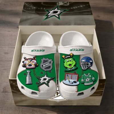 Dallas Stars | PREMIUM NHL CLOGS WITH CHARMS - 10 Men/12 Women