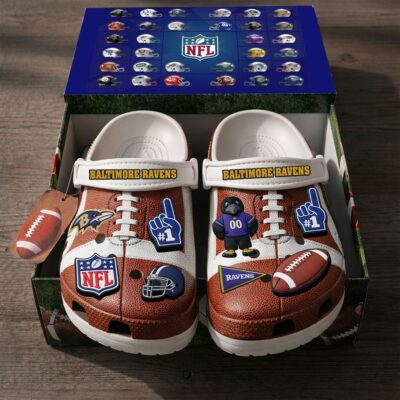 Baltimore Ravens | PREMIUM NFL CLOGS WITH CHARMS - 10 Kid