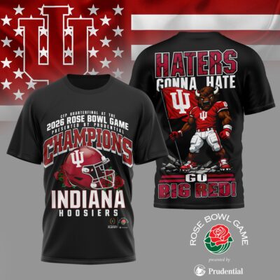 Indiana Hoosiers | Premium NCAA 2026 Rose Bowl Champions 3D Shirt