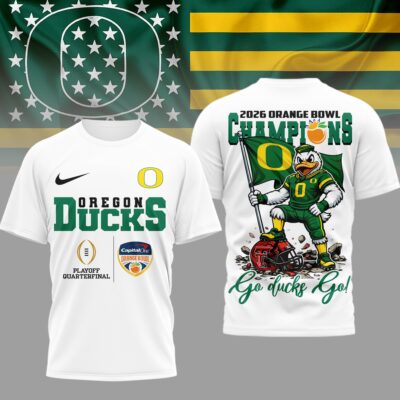 Oregon Ducks | Premium NCAA 2026 Orange Bowl Champions 3D Shirt