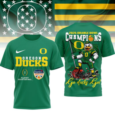 Oregon Ducks | Premium NCAA 2026 Orange Bowl Champions 3D Shirt