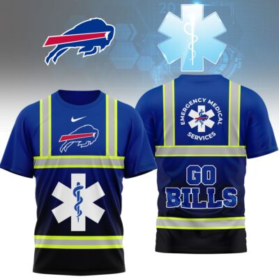 Buffalo Bills | Premium NFL National EMT & Paramedic Day 3D Shirt - L