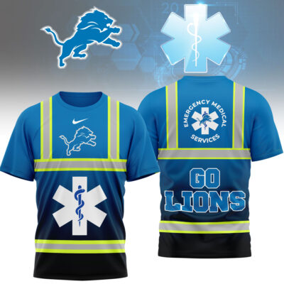 Detroit Lions | Premium NFL National EMT & Paramedic Day 3D Shirt