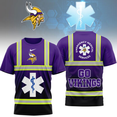 Minnesota Vikings | Premium NFL National EMT & Paramedic Day 3D Shirt