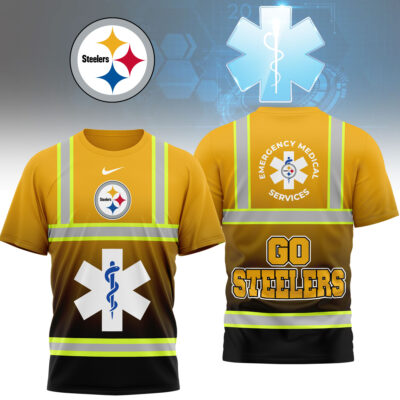 Pittsburgh Steelers | Premium NFL National EMT & Paramedic Day 3D Shirt - XL
