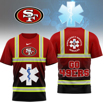 San Francisco 49ers | Premium NFL National EMT & Paramedic Day 3D Shirt - S