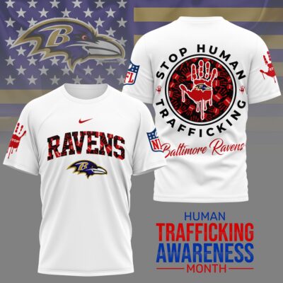 Baltimore Ravens | Premium NFL Slavery and Human Trafficking Prevention 3D Shirt