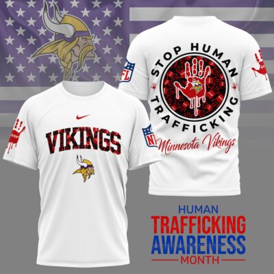Minnesota Vikings | Premium NFL Slavery and Human Trafficking Prevention 3D Shirt