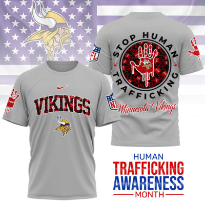 Minnesota Vikings | Premium NFL Slavery and Human Trafficking Prevention 3D Shirt