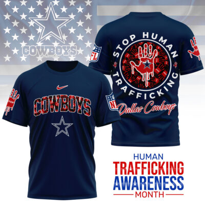 Dallas Cowboys | Premium NFL Slavery and Human Trafficking Prevention 3D Shirt