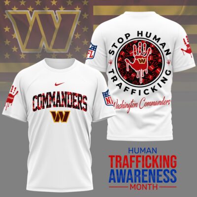 Washington Commanders | Premium NFL Slavery and Human Trafficking Prevention 3D Shirt