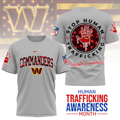 Washington Commanders | Premium NFL Slavery and Human Trafficking Prevention 3D Shirt