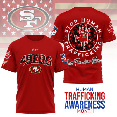 San Francisco 49ers | Premium NFL Slavery and Human Trafficking Prevention 3D Shirt