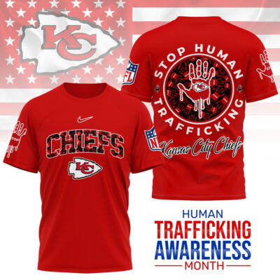 Kansas City Chiefs | Premium NFL Slavery and Human Trafficking Prevention 3D Shirt
