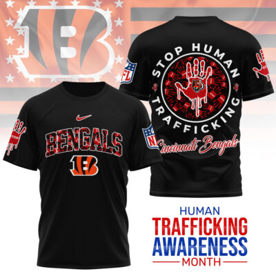 Cincinnati Bengals | Premium NFL Slavery and Human Trafficking Prevention 3D Shirt