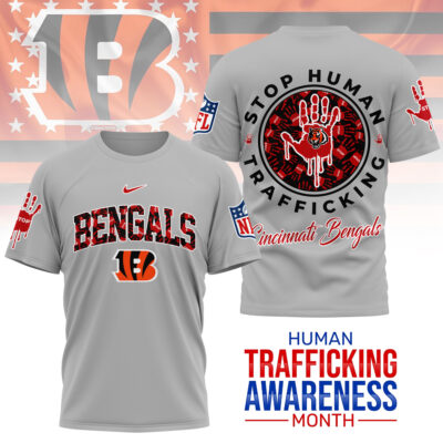 Cincinnati Bengals | Premium NFL Slavery and Human Trafficking Prevention 3D Shirt