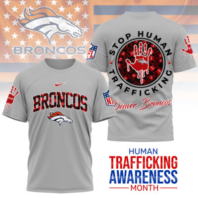Denver Broncos | Premium NFL Slavery and Human Trafficking Prevention 3D Shirt
